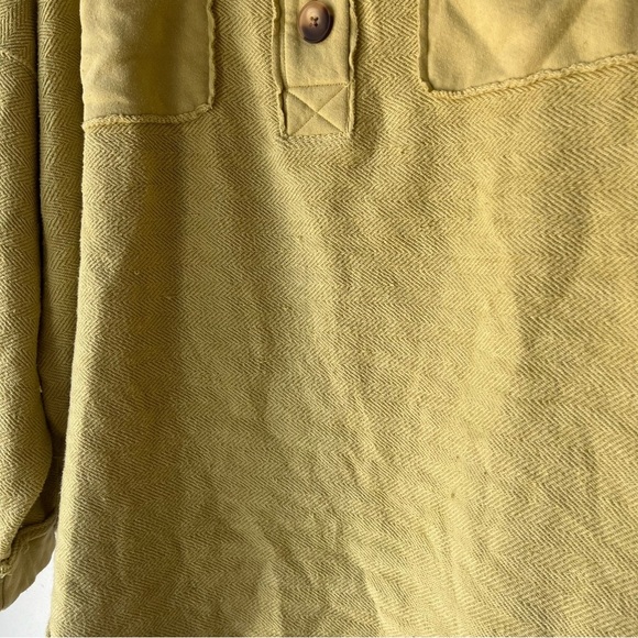 American Eagle Women’s XL Yellow Textured Henley Pullover Long Sleeve Casual Top - Picture 11 of 11